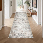 Washable Area Rug 3x10 Entryway Rug: Washable Modern Abstract Soft Thin Rug - Image 4