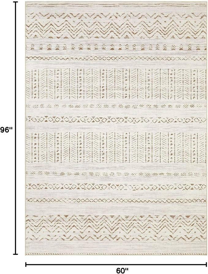cotiled 5x8 Area Rugs Living Room Rug: Washable Boho Rugs - Image 2
