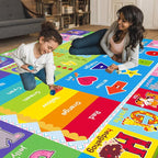 Kids Rug for Playroom, ABC Carpet Educational Play Mat for Kids, Preschool Rugs - Image 2