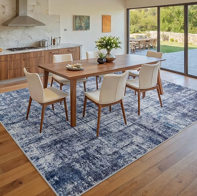10x14 Area Rugs for Living Room Washable Rug: Anti-Skid Abstract Modern Living - Image 8