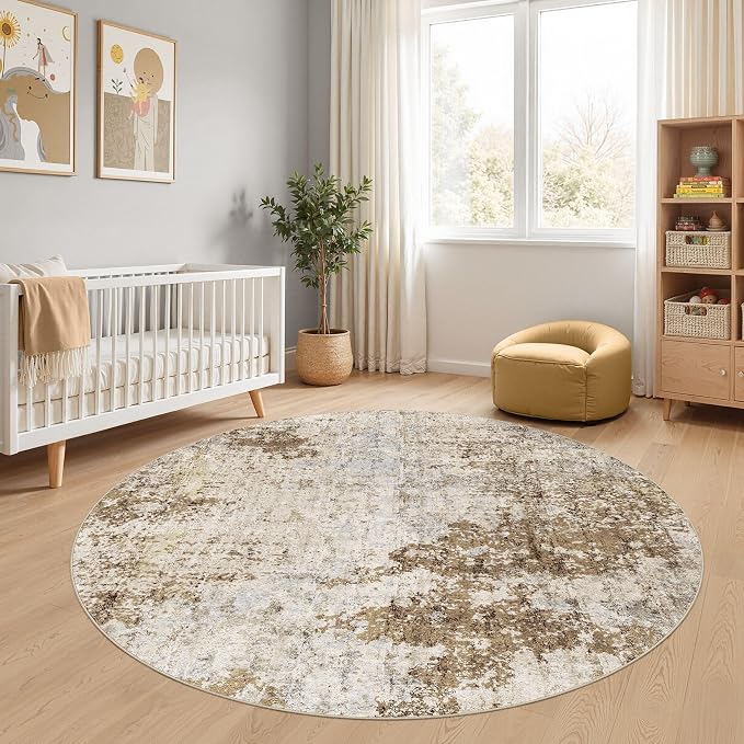 6ft Round Area Rug Living Room Rugs - Image 8