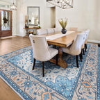 Lessymo Washable Area Rugs 6x9- Boho Area Rug Low Pile - Image 7