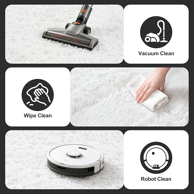 9X12 Large Area Rugs for Living Room Bedroom, Soft Fluffy Indoor Carpet Plush - Image 7