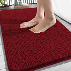 OLANLY Bathroom Rugs 34x21, Extra Soft Absorbent Chenille Bath Rugs, Rubber by OLANLY