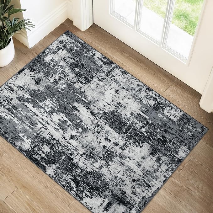 RELEANY Washable Area Rugs 2'x3' Non-Slip Modern Abstract Soft by RELEANY