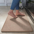 YDKGL Kitchen Rugs Mat Non Slip Washable, Linen-Look 0.3" Thick Soft Cushioned by YDKGL