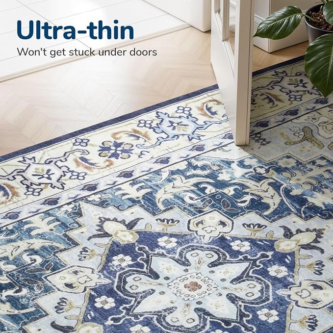 Lessymo 8 x 10 Area Rugs for Living Room, Machine Washable Area Rugs Boho Faux - Image 4
