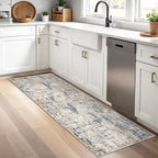 2x5 Non-Slip Washable Runner Rug – Modern Neutral Abstract Small Rug by ZHXXUJ