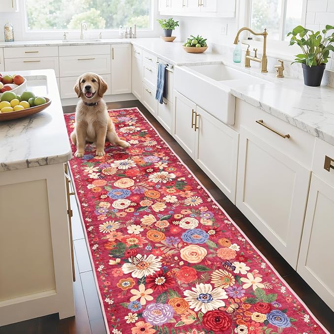 Rug for Hallways Kitchen Rug 2'6" x 14', Non Slip Washable Rugs - Image 5