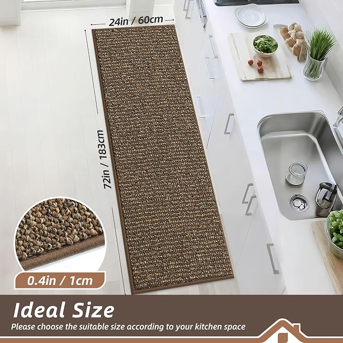 BEQHAUSE Kitchen Runner Rugs 24"x72", Non-Slip Kitchen Mats - Image 2