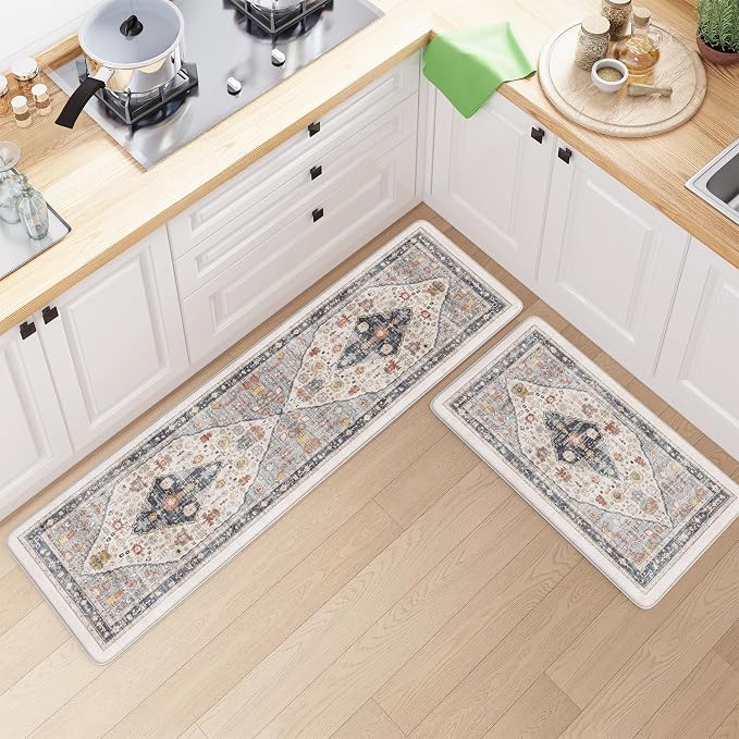 Collive Farmhouse Anti Fatigue Kitchen Mat, Cushioned Kitchen Rug Sets of 2 - Image 7