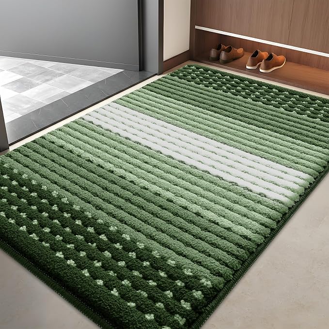 Kitinjoy Indoor Outdoor Door Mat, 40x32 Non-Slip Absorbent Dirt Trapper by Kitinjoy