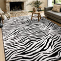 YIHOUSE 6×9 Ft Area Rugs, Washable Plush Soft Zebra Print Carpet, Non-Slip by YIHOUSE