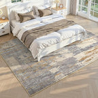 Toneed Abstract Area Rug Modern Washable Rug Soft Non Slip Rug Low Pile - Image 2