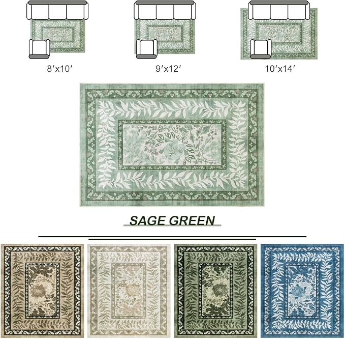 LIANLAM Washable Rug 9x12 Area Rugs - Image 8