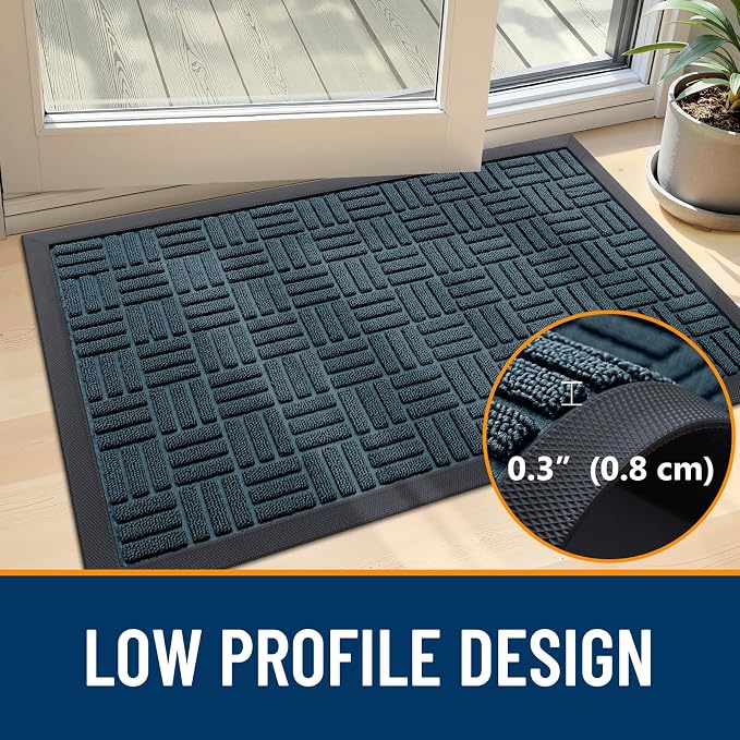 OLANLY Front Door Mat Outside Entrance 59x23, Heavy Duty Sturdy Natural Rubber - Image 5