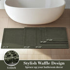 RESARE Waffle Bath Mat for Bathroom, Super Absorbent Bathroom Rugs Non Slip - Image 5