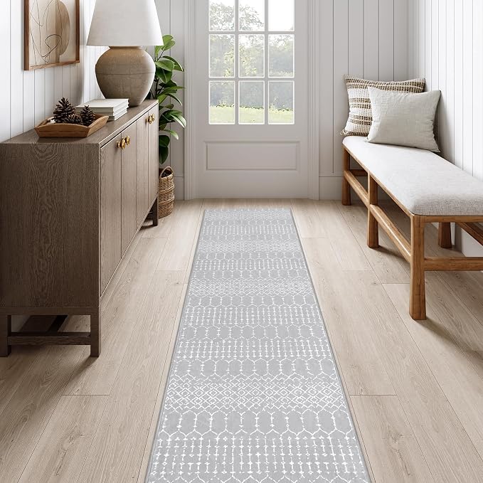 Lahome Moroccan Washable Rug Runner 2x10 Non-Slip Runner Rug - Image 7