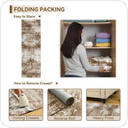 Brown Rug Runners for Hallways Kitchen 2.6x8 Non Slip Washable Entryway Runner - Image 8