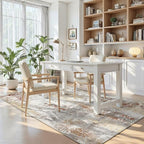 Toneed Abstract Area Rug Modern Washable Rug Soft Non Slip Rug Low Pile - Image 4
