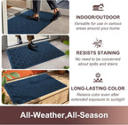 Mibao Front Door Mat Indoor Outdoor Entrance, Dirt Trapping Waterproof - Image 5
