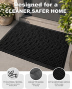 Mibao Front Door Mat Outdoor Entrance, Waterproof Dirt Trapper Doormat - Image 2