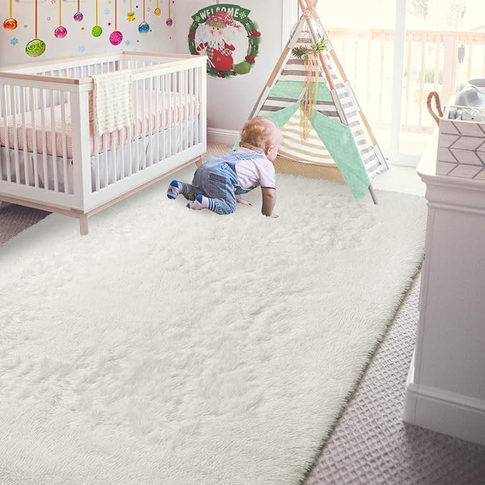 Andecor Soft Fluffy Bedroom Rugs, 4 x 6 Feet Indoor Shaggy Plush Area Rug - Image 8