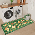 DUKINO 2x5 Runner Rug for Hallway, Washable Kitchen Floral Runner Rug - Image 4