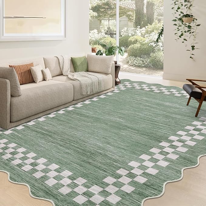 GarveeHome Area Rug 6x9 Large Living Room Modern Border Throw Rug - Image 8
