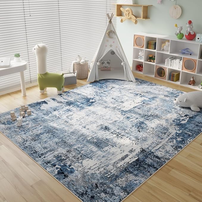 Rugcomf 8x10 Rug Washable Boho Rug Soft Large Area Rug Non-Slip Non-Shedding - Image 2