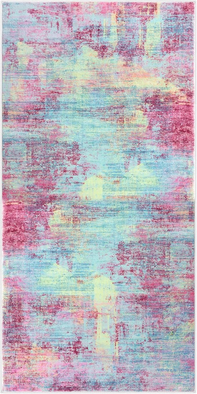 IOHOUZE Abstract Runner Rug 2x4 Ft Entryway Rugs Washable Door Mat Indoor - Image 9