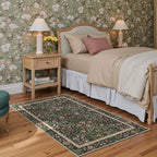 jinchan Zenith Floral 3x5 Area Rug Machine Washable Soft Low-Pile Non-Slip - Image 3