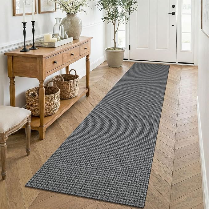 KOZYFLY Cotton Runners for Hallway 2x8, Washable Runner Rug, Woven Non Slip by KOZYFLY