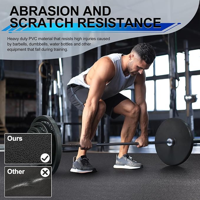 BesWin Large Exercise Mat 8' x 4', Extra Thick Workout Mats - Image 6