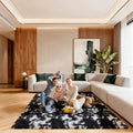 5x7 Black and White Rugs for Living Room, Large Fluffy Area Rugs for Bedroom by Unknown