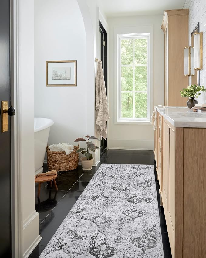 Lahome Moroccan Trellis Washable Runner Rug, 2x6 Kitchen Runners - Image 4