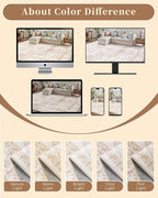 Madane Washable 6x9 Area Rugs for Living Room, Vintage Natural Rug - Image 8
