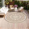 Pauwer Waterproof Outdoor Rug 8ft, Reversible Plastic Straw Patio Camping Rug by Pauwer