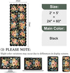 DUKINO 2x5 Washable Runner Rugs, Non Slip Floral Print Entryway Rug - Image 2