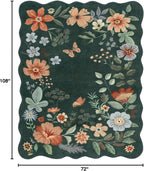 Lahome Floral Washable 6x9 Area Rugs, Soft Bedroom Rug - Image 2