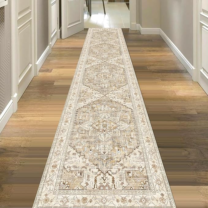 Yamaziot Washable Runner Rug, 2x10 Non-Slip Boho Vintage Hallway Rug Runner - Image 8