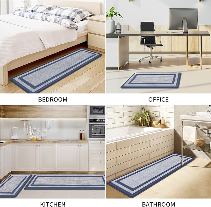 Mattitude Kitchen Mats Set of 2 Cushioned Rugs 0.47 inch Thick Anti-Fatigue Mats - Image 6