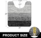 OLANLY Luxury Toilet Rugs U-Shaped 24x20, Extra Soft and Absorbent Microfiber - Image 2