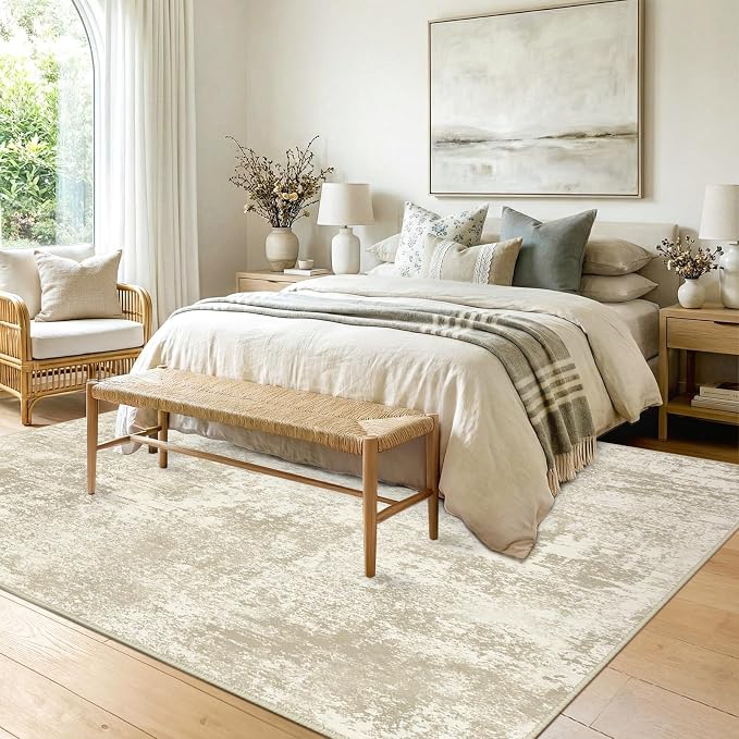 RELEANY Washable Area Rugs 8'x10' Non-Slip Modern Abstract Soft - Image 3