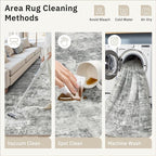 Soalmost Abstract Rug 8x10 Large Living Room Rugs Neutral Modern Washable Area - Image 9