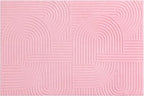 Pauwer Pink Area Rug for Girls Bedroom 4x6 Soft Fluffy Non Slip Machine - Image 9
