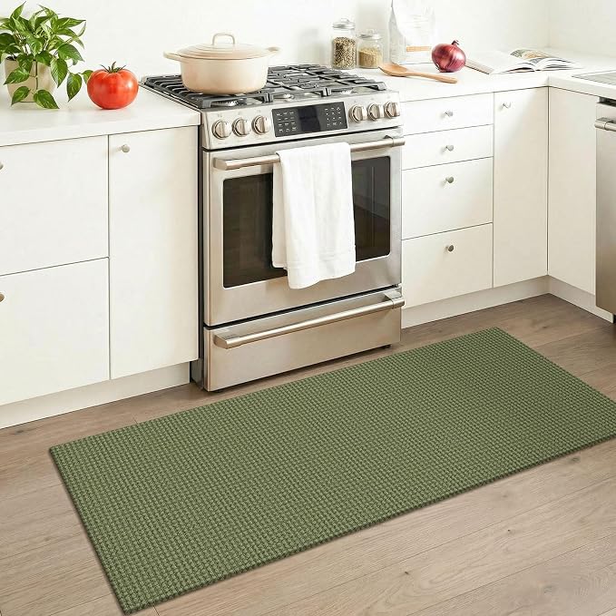 KOZYFLY Woven 2x5 Entry Runner Rug, Washable Runners - Image 2