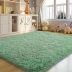 Mugorn Green Rugs for Living Room, 4x6 Feet Large Fluffy Area Rugs for Bedroom by MUGORN