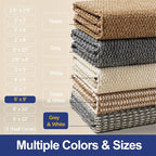 Faux Jute Area Rug 6'x9', Washable & Non-Slip, No Odor. Farmhouse Boho Style - Image 7