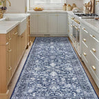KILOCOCO Hallway Runner 3x8 Rug Runner Printed Vintage Floral Washable Kitchen - Image 7